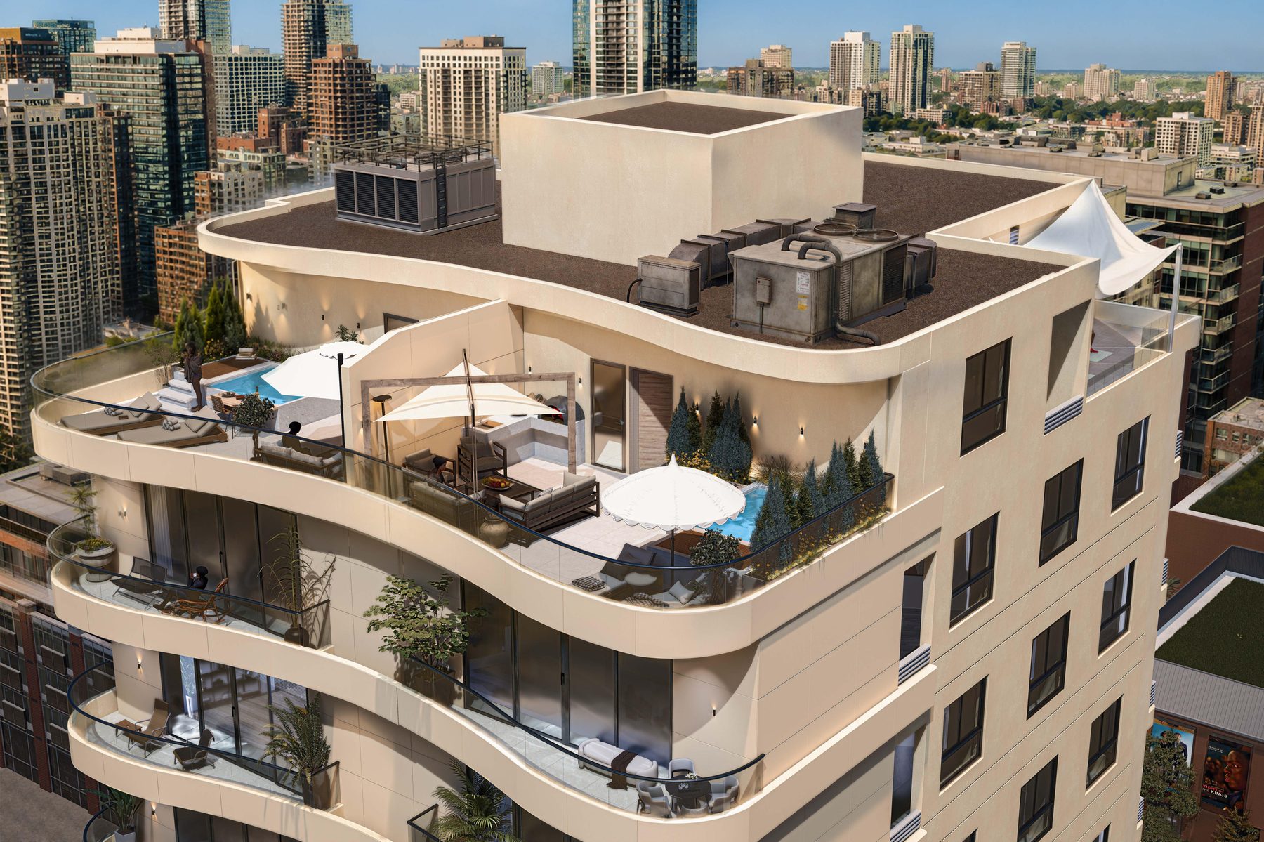 Terrasses du penthouse